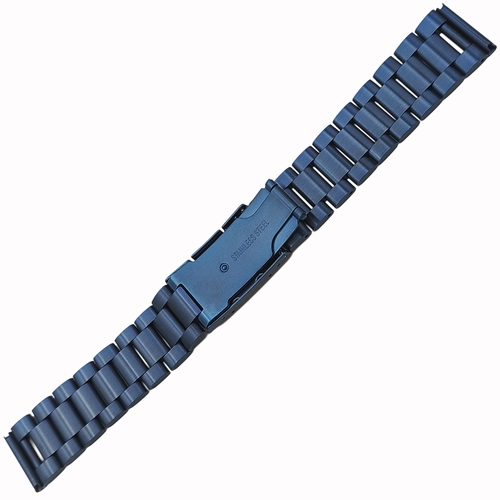 Solid elik Mat Lacivert Saat Kordonu A Kalite 20-24mm
