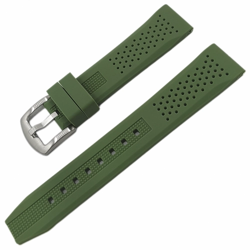 %100 Kauuk Saat Kordonu 20mm 2 Renk Seenek