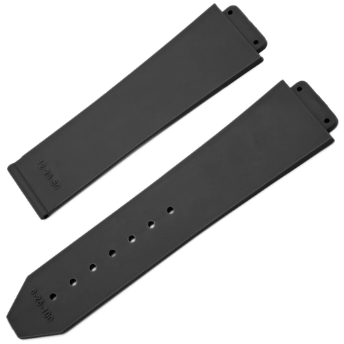 Hublot Uyumlu Silikon Kahverengi ve Siyah Saat Kordonu 22x18mm