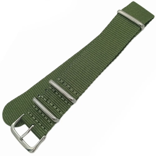 Yeil Perlon Dokuma Saat Kordonu - 18mm, 20mm, 22mm, 24mm NATO Model