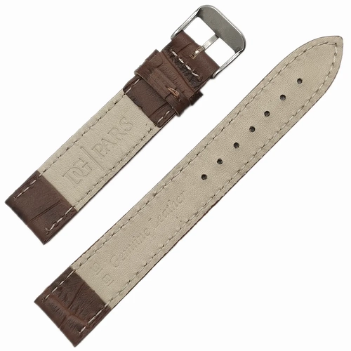 Saat Kordonu Hakiki Deri Yerli retim 18mm Taba Kroko Desen