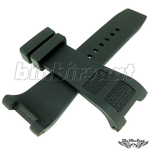 IW3022TRK IWC UYUMLU S�L�KON SAAT KORDONU 30mm Siyah