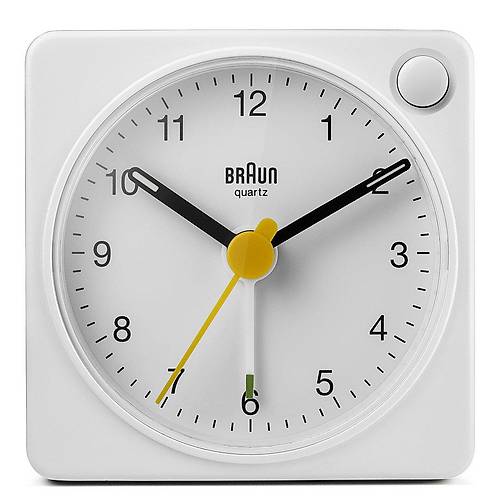 BRAUN BC02XW BEYAZ KLASK SEYAHAT ANALAOG ALARMLI MASA SAAT