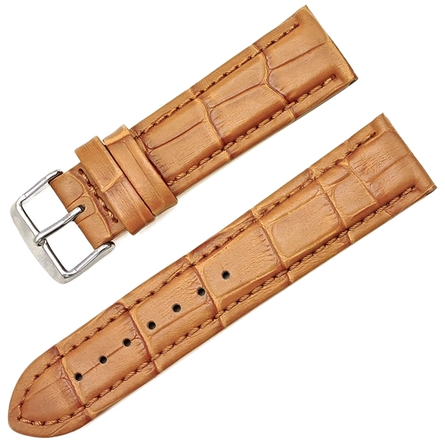 Bandco Hakiki Deri Klasik Saat Kay 22mm Taba Kroko Dikili