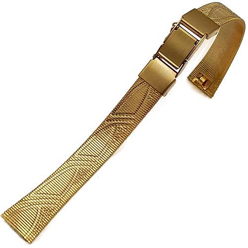 Altın Kaplama Bilezik Tipi Kadın Kol Saati Kordonu 14mm
