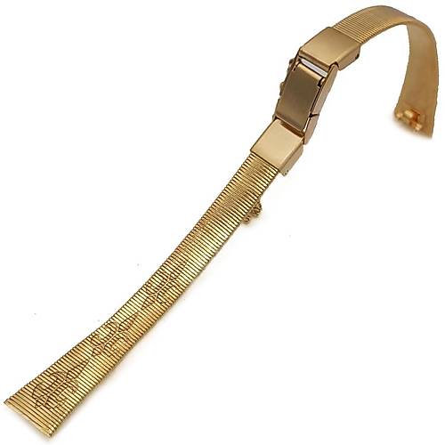 Altın Kaplama Bilezik Tipi Kadın Kol Saati Kordonu 12mm