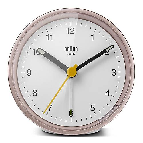 BRAUN BC12PW PEMBE-BEYAZ KLASK ANALOG ALARMLI MASA SAAT