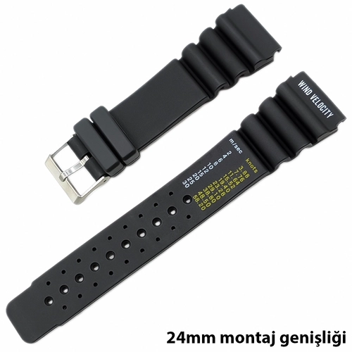 Dalg�� Model Spor Saat Kordonu 18-20-22-24mm Siyah