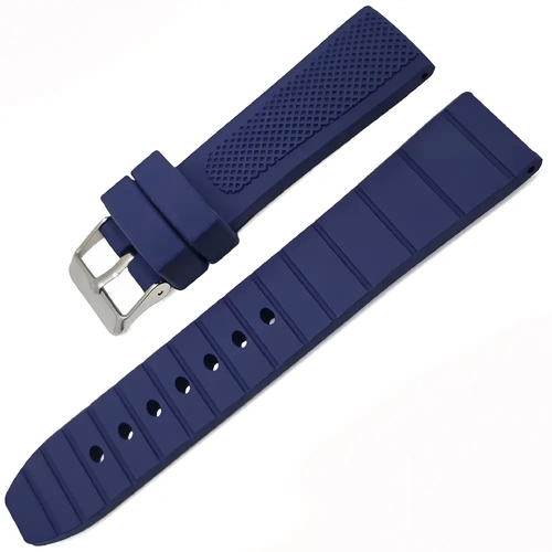Soft Rubber Silikon A Kalite Saat Kay��� Lacivert ve Siyah Renk Se�enek 22-24mm