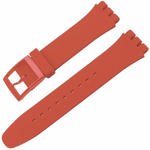 Swatch Uyumlu 19 mm Soft Touch Rubber Silikon Saat Kordonu