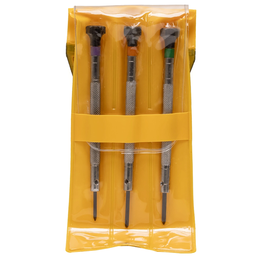3'l� Saat�i Y�ld�z Tornavida Seti � 1.6 / 1.8 / 2.0 mm Vidal� De�i�ebilir U�lu, 75 mm