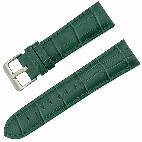 Azzuro Hakiki Deri A Kalite Saat Kay Yeil 22mm
