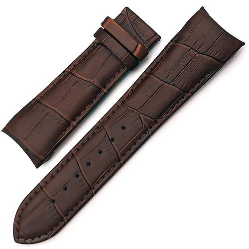 Tissot Uyumlu Hakiki Deri Kavisli Saat Kordonu 22x20mm