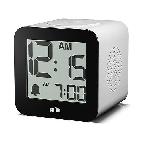 BRAUN BC25WP BEYAZ TIME SPEAKING D�J�TAL ALARMLI MASA SAATi
