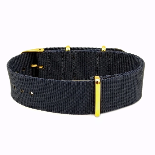 Perlon Dokuma Saat Kordonu Lacivert �nce 1mm (22mm)