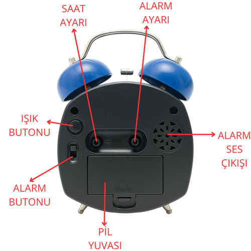 Enarose ATC5816 I��kl� Bip Sesli Sessiz Alarml� Masa Saati
