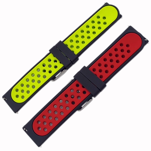 20 ve 22mm �ki Renk Ak�ll� Saat Kordonu Silikon