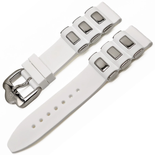 Rubber Silikon A Kalite Saat Kay Aksesuarl 22mm Beyaz