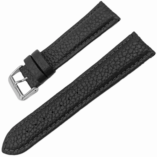 GNG 22mm Koyu Kahverengi ve Siyah Hakiki Deri Saat Kay��� - Floater Desen