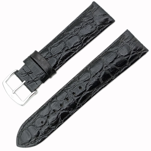 ZRC Croco Grain Calf Siyah Hakiki Deri Saat Kay��� � 22mm