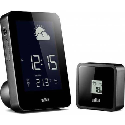 BRAUN BNC013BK-RC HAVA �STASYONLU MASA SAAT� S�YAH