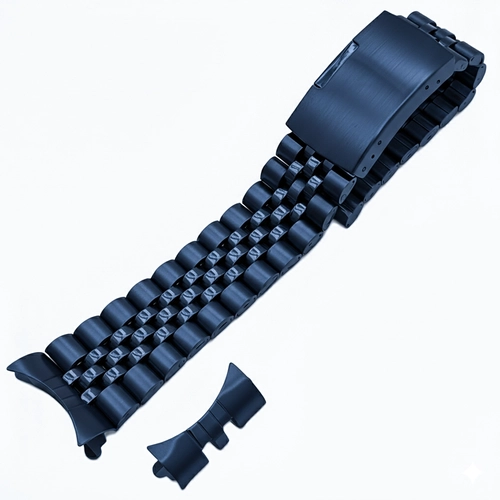 20-22mm Lacivert Folded Link Jubilee Model B�kme �elik Saat Kordonu