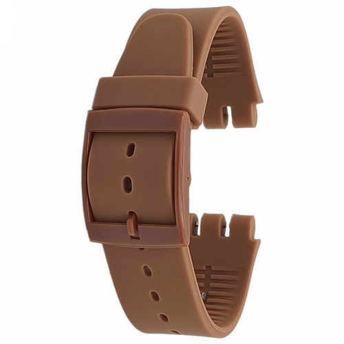 Swatch Uyumlu 19 mm Soft Touch Rubber Silikon Saat Kordonu
