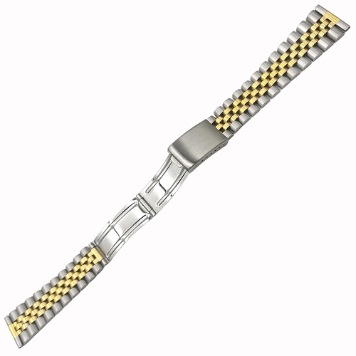 Solid Dolgu elik Saat Kordonu A Kalite 20mm Jubilee Model Bicolor
