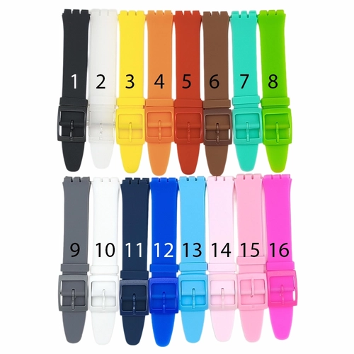 Swatch Uyumlu 16mm Silikon Saat Kordonu 16 Renk Seenek