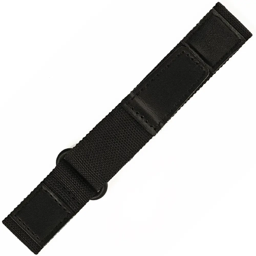 20mm / 22mm Ak�ll� Pimli Taktik Velcro Kanvas Saat Kordonu � Deri Detayl� C�rtl� Spor Kay��