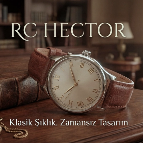 RC Hector Hakiki Deri Koyu Taba Saat Kordonu 22x18mm Bombeli