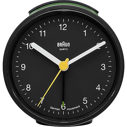 BRAUN BNC012BKBK ALARMLI MASA SAAT� S�YAH YUVARLAK