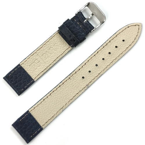 Saat Kordonu Hakiki Deri Yerli �retim 18mm Lacivert Cam K�r��� Desen