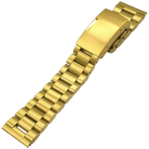 Solid Dolgu �elik Saat Kordonu 20-22-24mm Alt�n Rengi 17cm