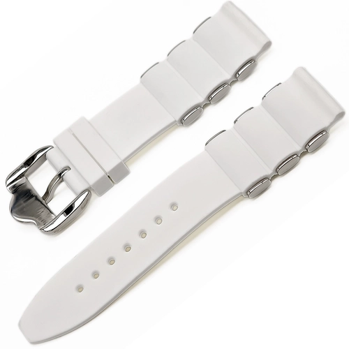 Rubber Silikon A Kalite Saat Kay Aksesuarl 22mm Beyaz