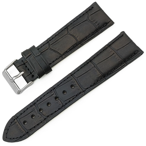 Hakiki Deri Kroko Desenli Saat Kay��� 22mm (6 Renk � Yerli �retim)