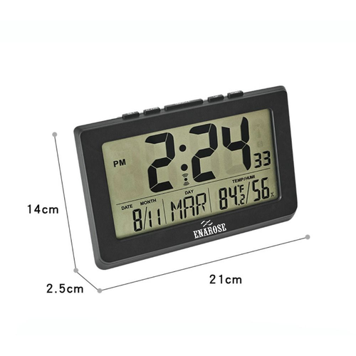 Enarose Dijital Alarml Masa Saati E1708 Black