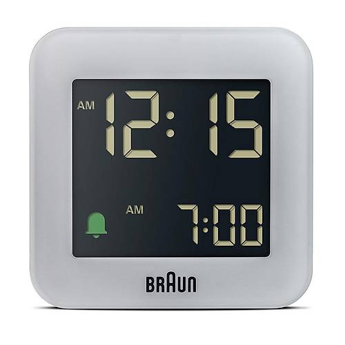 BRAUN BC08G GR KLASK SEYAHAT DJTAL ALARMLI MASA SAAT