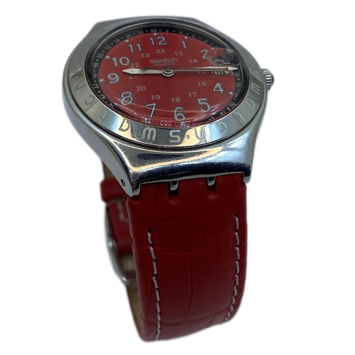 Swatch - YGS408C Hakiki Deri Saat Kay��� | �zel El Yap�m� �retim