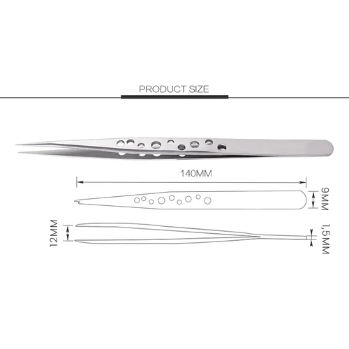 SWDT SS-SA SR 140mm Saat Tamir �ifti � Paslanmaz �elik, D�z U�lu