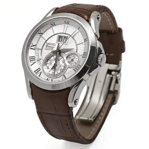 Seiko Premier Kinetic 7D56-0AA0 Hakiki Deri Saat Kay��� | �zel El Yap�m� �retim