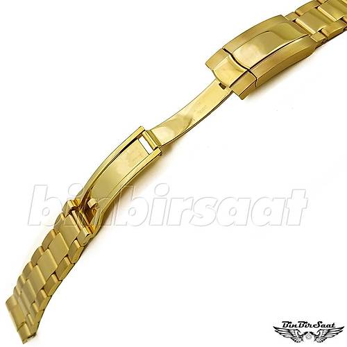 RLX2016M-1D Rolex Uyumlu �elik Saat Kordonu Alt�n Rengi