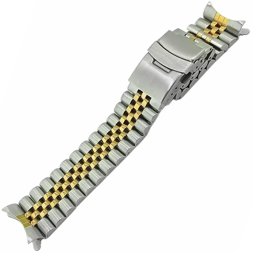 Jubilee Model Solid Dolgu �elik Saat Kordonu 22mm A Kalite �ift Renk SB