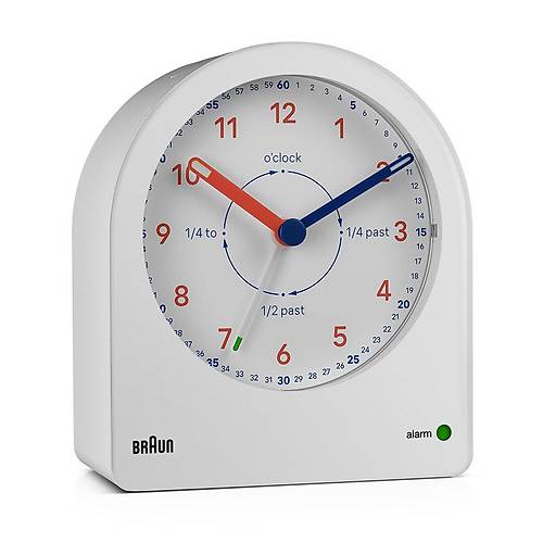 BRAUN BC22TW BEYAZ TIME TEACHERS ANALOG ALARMLI MASA SAAT�