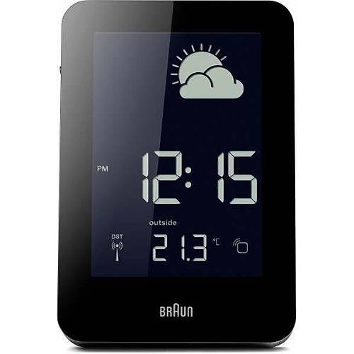 BRAUN BNC013BK-RC HAVA �STASYONLU MASA SAAT� S�YAH