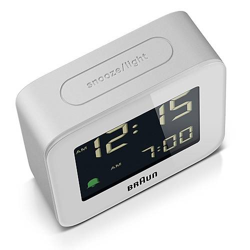 BRAUN BC08W BEYAZ KLAS�K SEYAHAT D�J�TAL ALARMLI MASA SAAT�