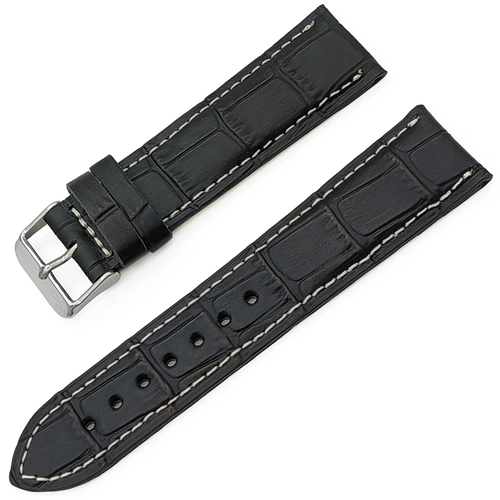 Hakiki Deri Kroko Desenli Saat Kay��� 22mm (6 Renk � Yerli �retim)