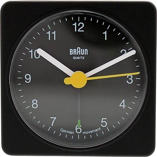 BRAUN BNC002BKBK ALARMLI MASA SAAT� S�YAH KARE