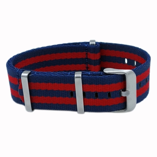 Dokuma Tekstil Saat Kordonu 20-22mm Lacivert K�rm�z� 1.6mm Kal�nl�k