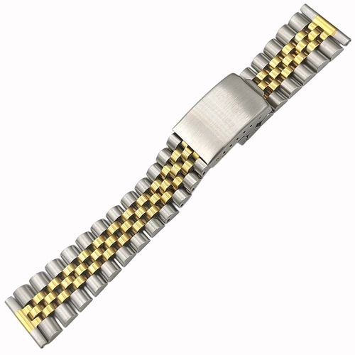 Solid Dolgu elik Saat Kordonu A Kalite 20mm Jubilee Model Bicolor